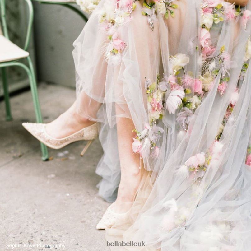 Bella Belle ELSA NUDE Crystal Embellished Sequin Nude Sparkly Heels 26802131