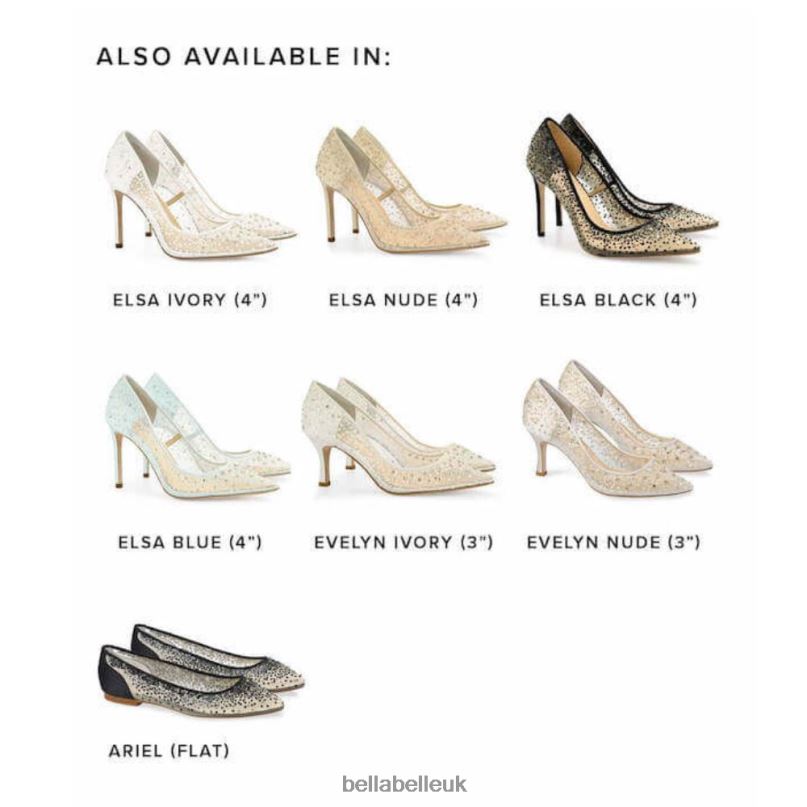 Bella Belle ELSA NUDE Crystal Embellished Sequin Nude Sparkly Heels 26802131