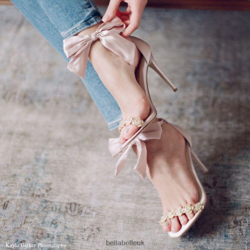 Bella Belle MARIEE Wedding/Evening Pink Shoes With Bows 26802132