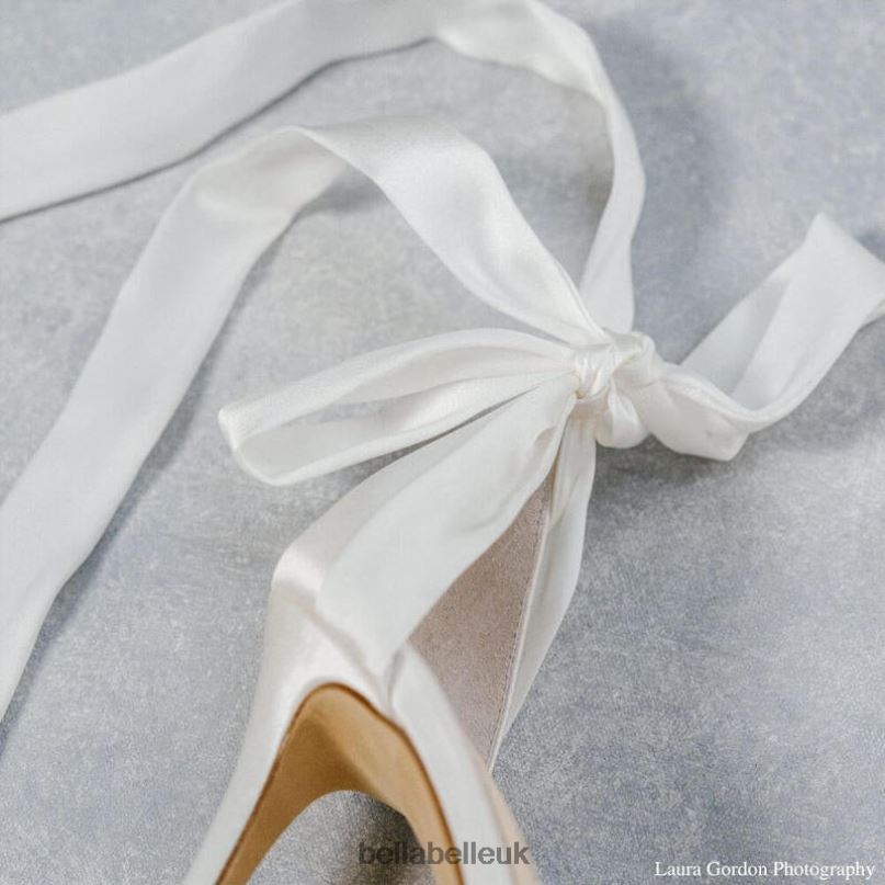 Bella Belle ANNA Open Toe Ivory Heel Ankle Wrap Wedding Shoes 2680271