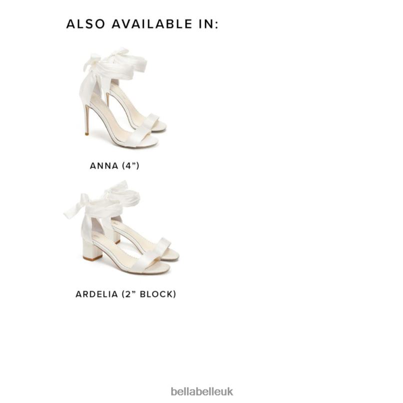 Bella Belle ANNA Open Toe Ivory Heel Ankle Wrap Wedding Shoes 2680271