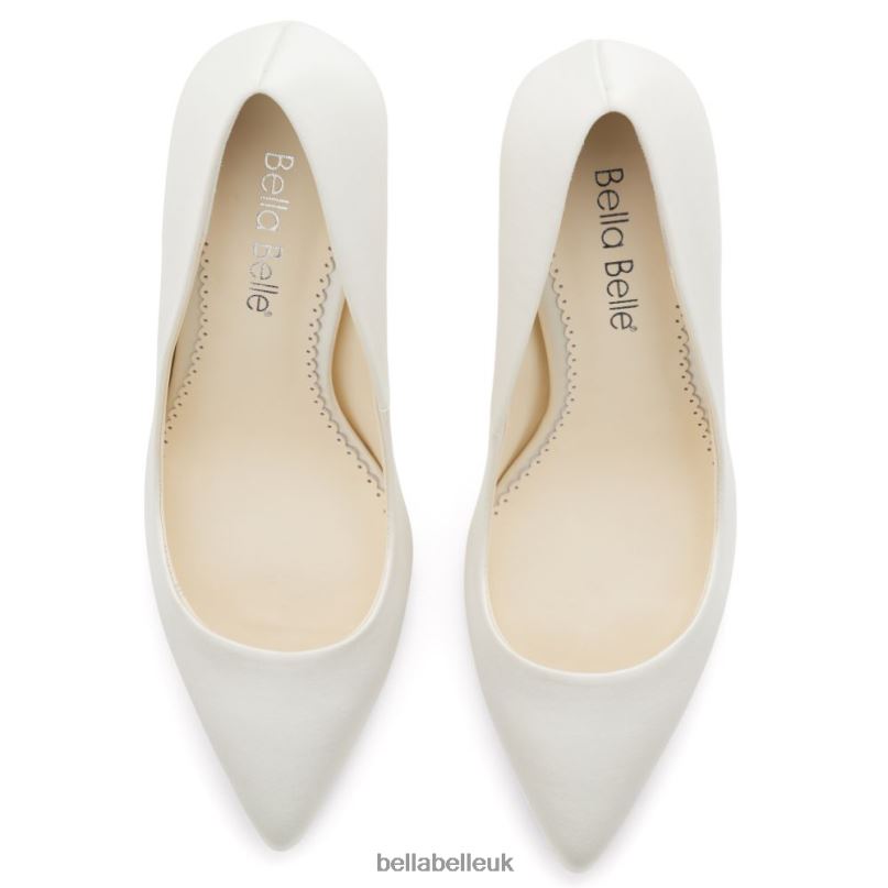 Bella Belle AUDREY IVORY Ivory Pumps with Gold Ring & Pearl Heels 2680276