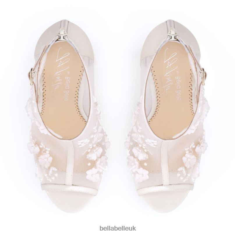 Bella Belle BELLE BY JOY PROCTOR Wedding Booties Flower Embroidered Boots 2680265