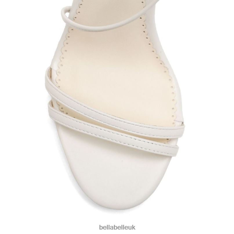 Bella Belle BLAKE Tie-Up Ivory Strappy Heels 26802113