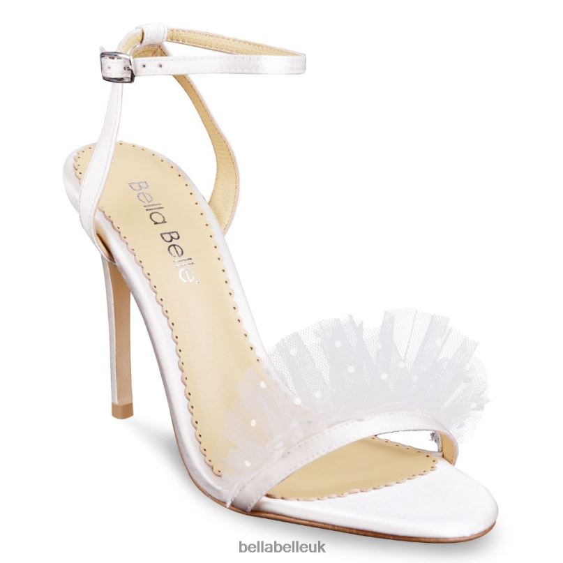 Bella Belle BRIDGET Polka Dot Pleated Tulle Heels 2680286