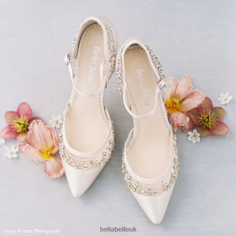 Bella Belle EMMA Embellished Illusion Mesh Crystal Wedding Shoes 2680256