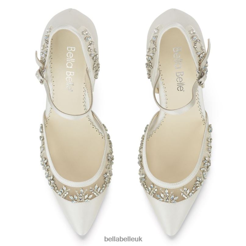 Bella Belle EMMA Embellished Illusion Mesh Crystal Wedding Shoes 2680256