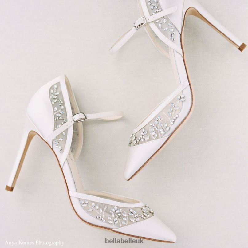Bella Belle EMMA Embellished Illusion Mesh Crystal Wedding Shoes 2680256