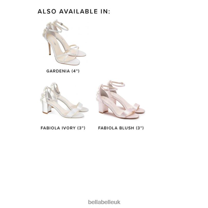 Bella Belle FABIOLA 3D Embellished Block Heel Floral Wedding Shoes for Bride 2680240