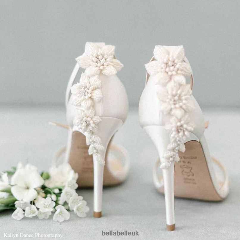 Bella Belle GARDENIA Ankle Strap Ivory Pearl Wedding Shoes 2680268