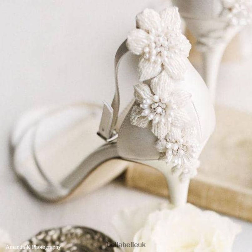 Bella Belle GARDENIA Ankle Strap Ivory Pearl Wedding Shoes 2680268