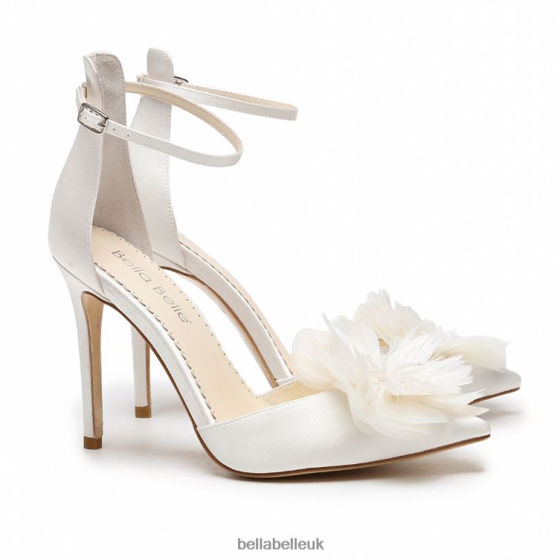Bella Belle HARLOW Ivory Flower Chiffon Wedding Shoes 26802108
