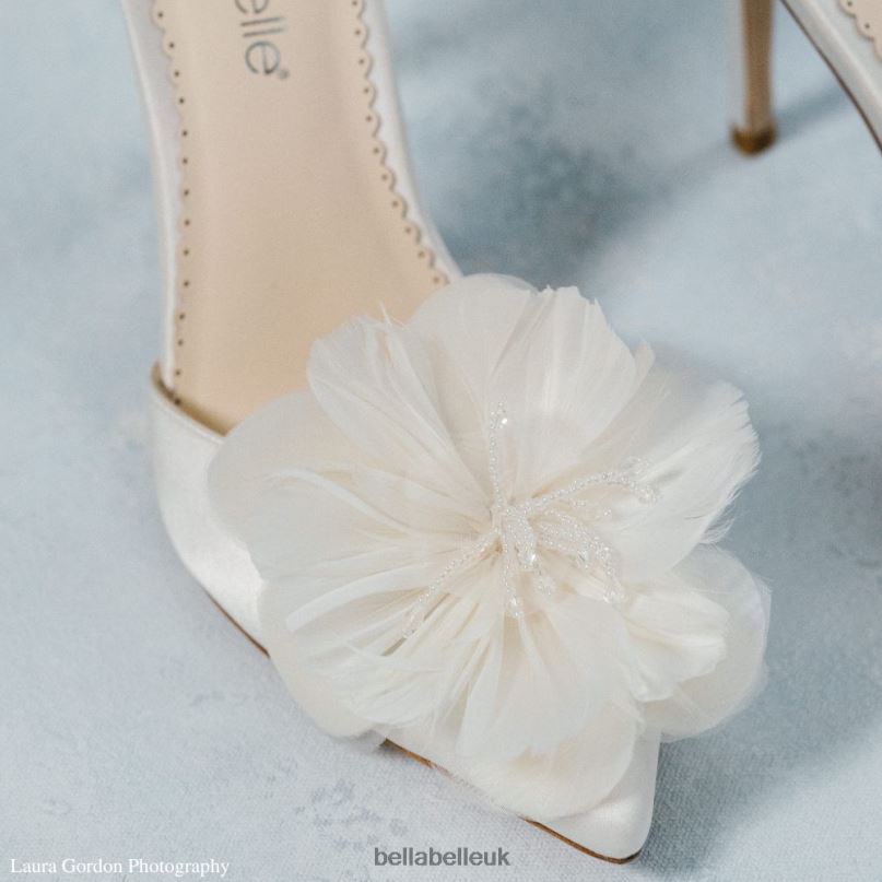 Bella Belle HARLOW Ivory Flower Chiffon Wedding Shoes 26802108