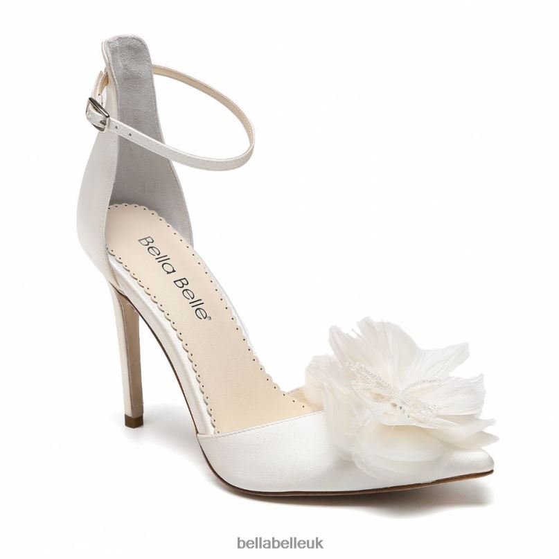 Bella Belle HARLOW Ivory Flower Chiffon Wedding Shoes 26802108