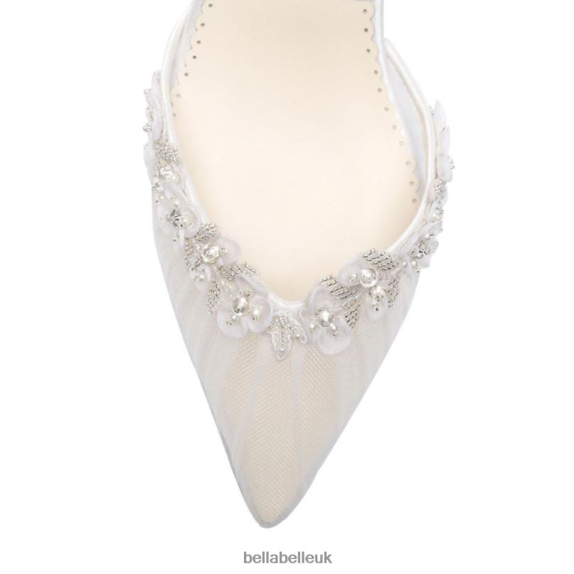 Bella Belle HELEN Pleated Tulle Heels with Crisscross Straps 26802103