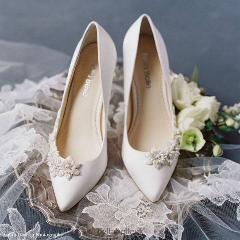 Bella Belle JASMINE 3D Floral Pearl Wedding Shoes 2680255