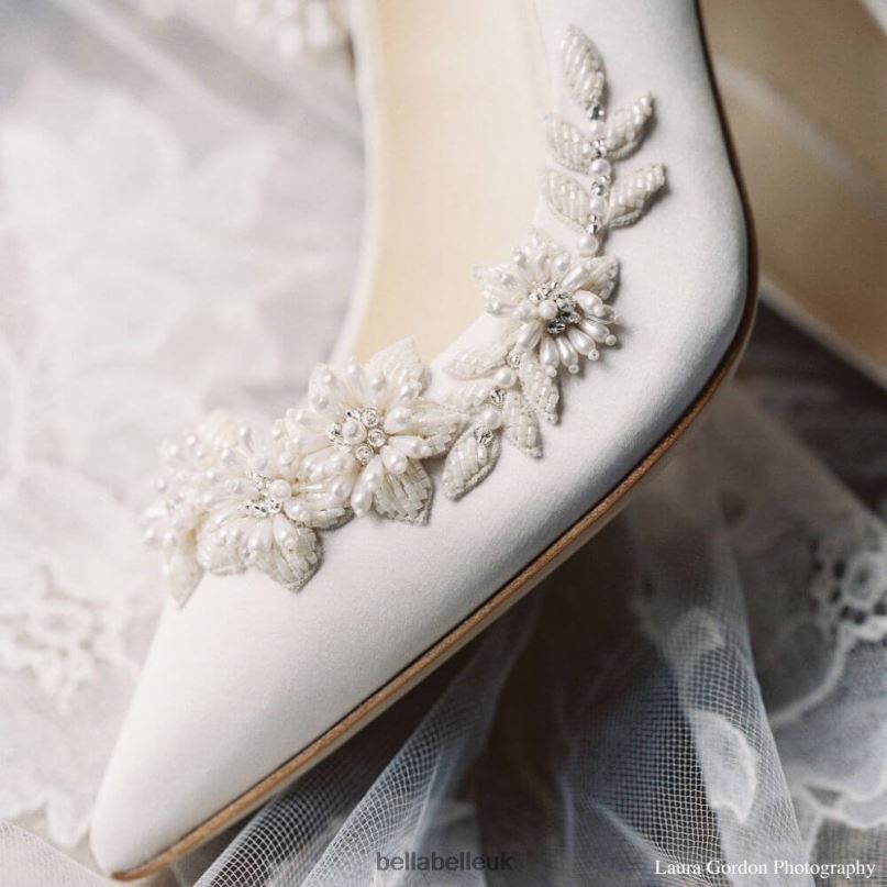 Bella Belle JASMINE 3D Floral Pearl Wedding Shoes 2680255