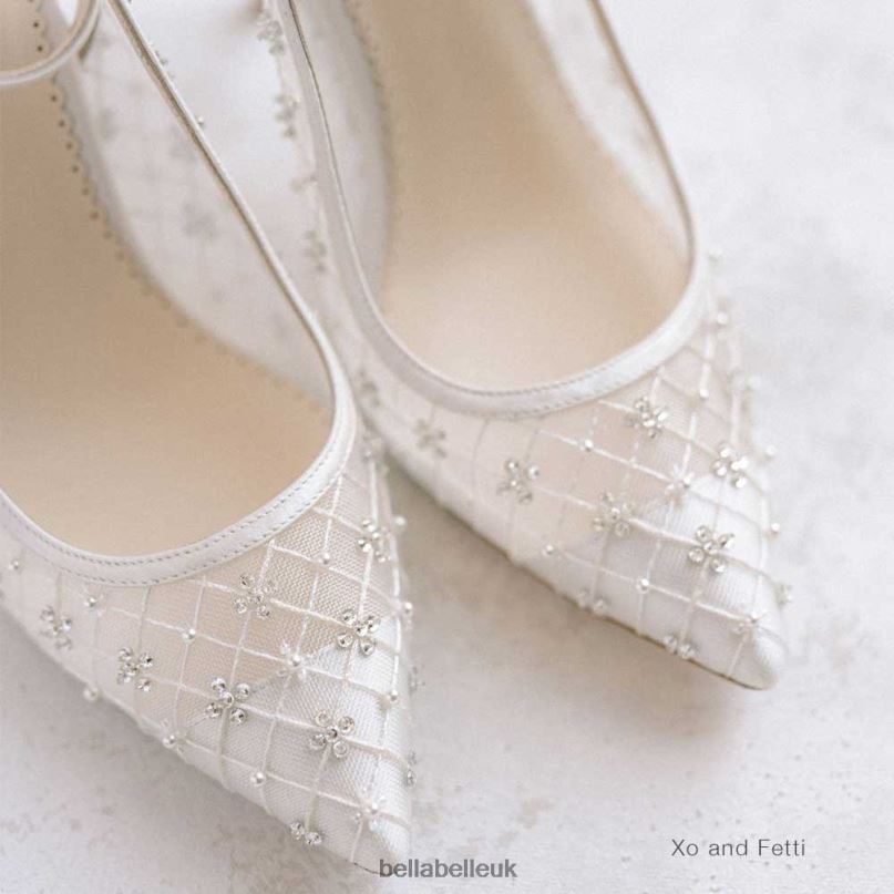 Bella Belle KENNEDY Ankle Strap Argyle Patterned Wedding Shoes 26802102