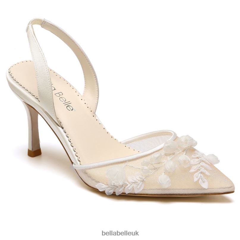 Bella Belle LIBBY Lily of the Valley Ivory Kitten Heel Wedding Shoes 2680270