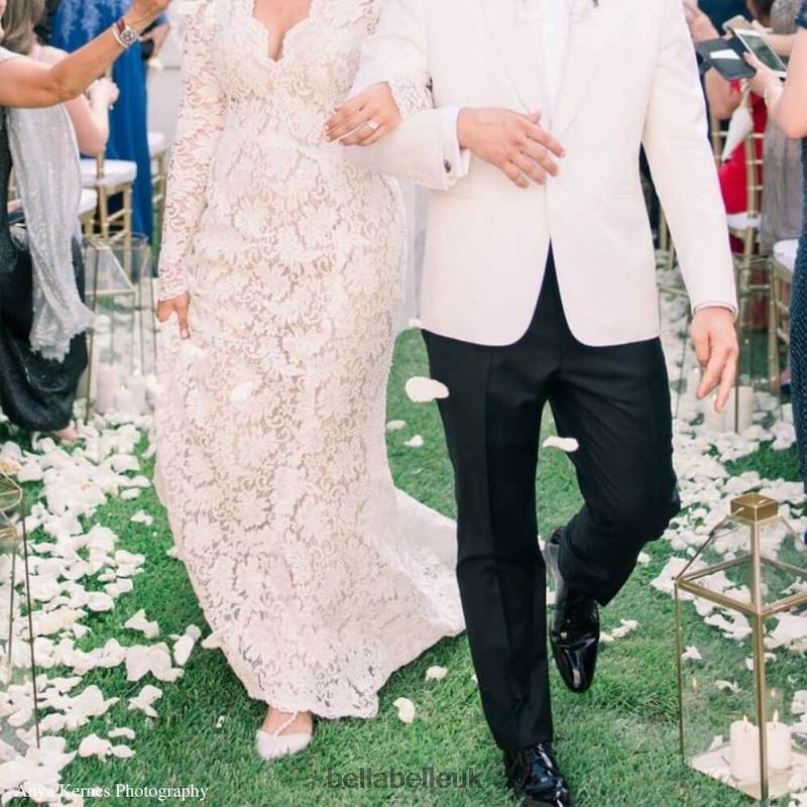 Bella Belle LULU T-Strap Crystal andPearl Flats for Wedding with Ankle Bow 2680269