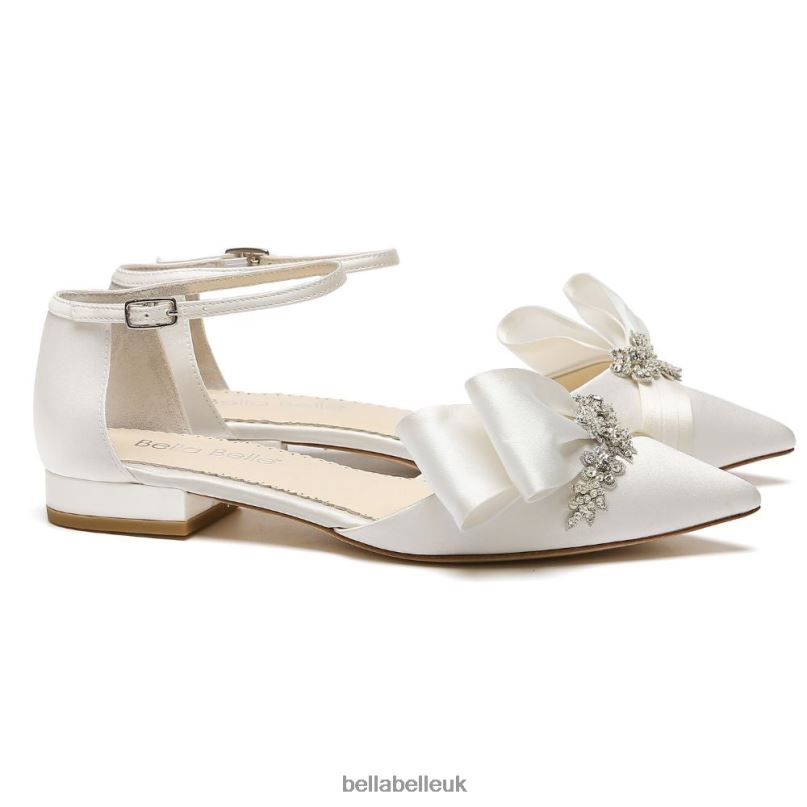 Bella Belle MARCIA Ivory Jeweled Wedding Flats 26802105