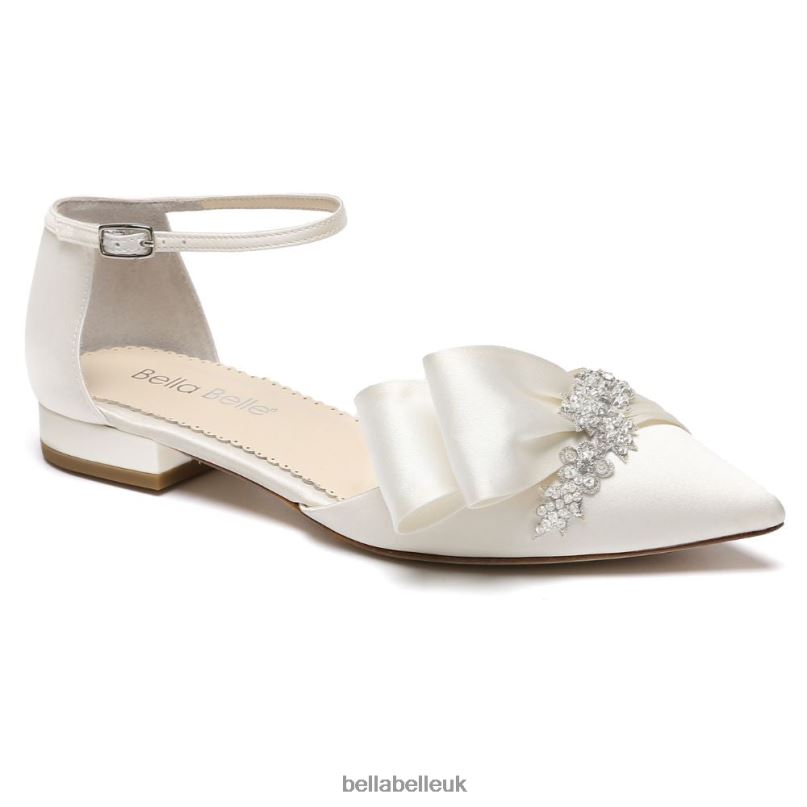 Bella Belle MARCIA Ivory Jeweled Wedding Flats 26802105