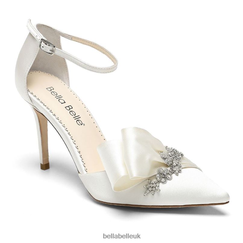 Bella Belle MARLENE Asymmetrical Bow Heel Crystal Embellished Wedding Shoes 2680294
