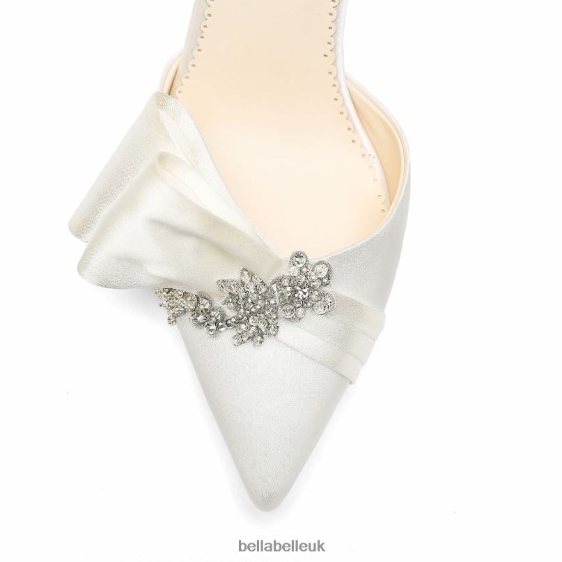 Bella Belle MARLENE Asymmetrical Bow Heel Crystal Embellished Wedding Shoes 2680294