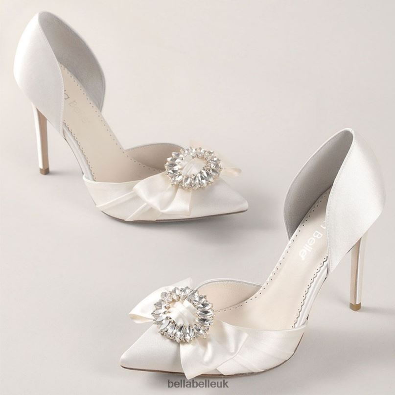 Bella Belle MORGAN Ivory D¡¯orsay Pump Wedding Shoes with Brooch 2680295