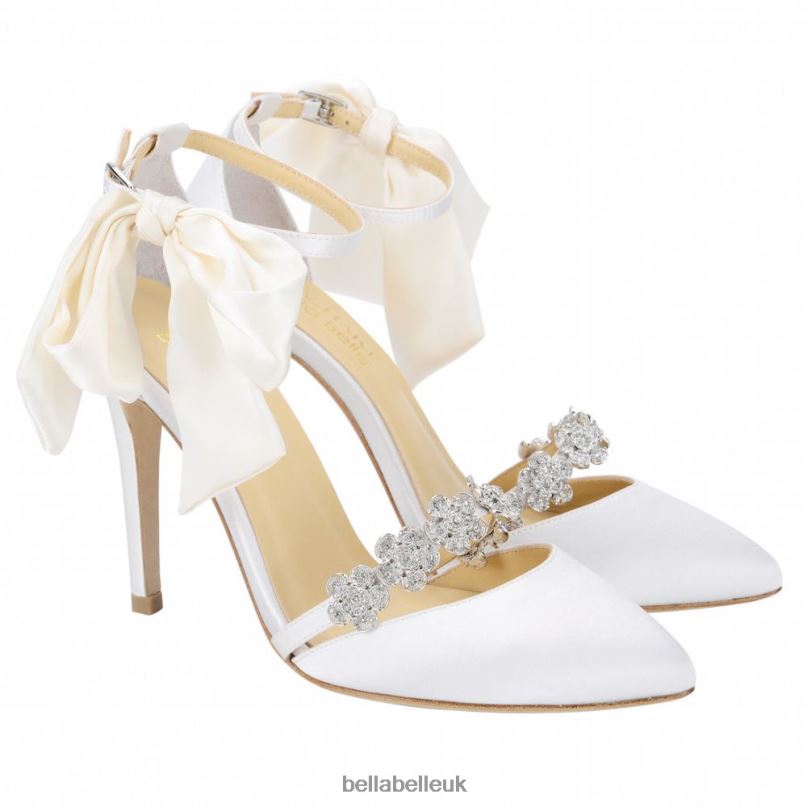 Bella Belle OLIVIA IVORY 4 in 1 Ivory Heels with Ankle Strap Versatility 2680260