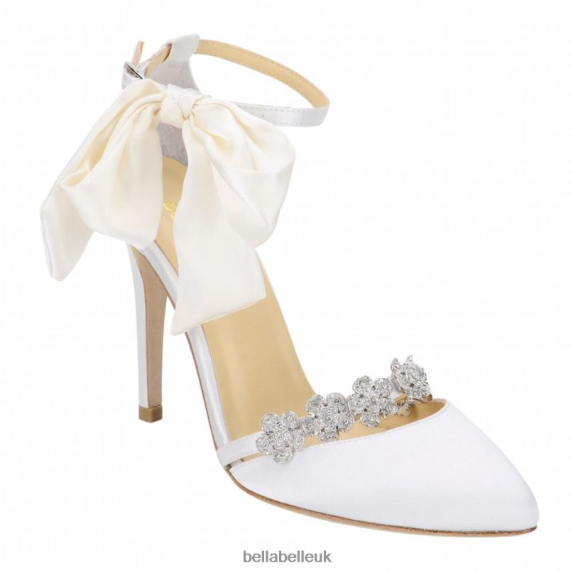 Bella Belle OLIVIA IVORY 4 in 1 Ivory Heels with Ankle Strap Versatility 2680260