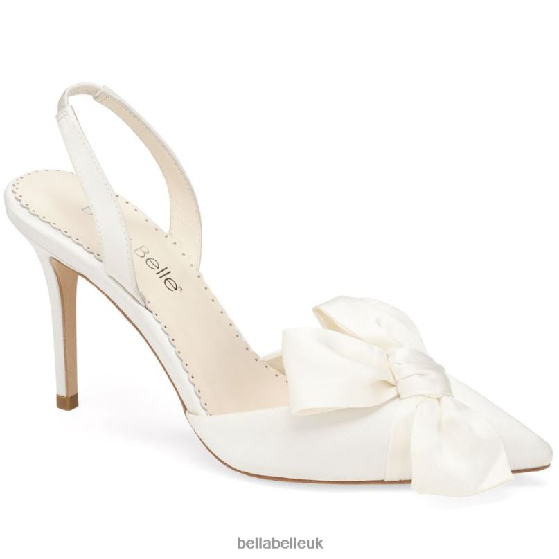 Bella Belle REESE Pointed Toe Wedding Slingback Heels with Bow 2680246