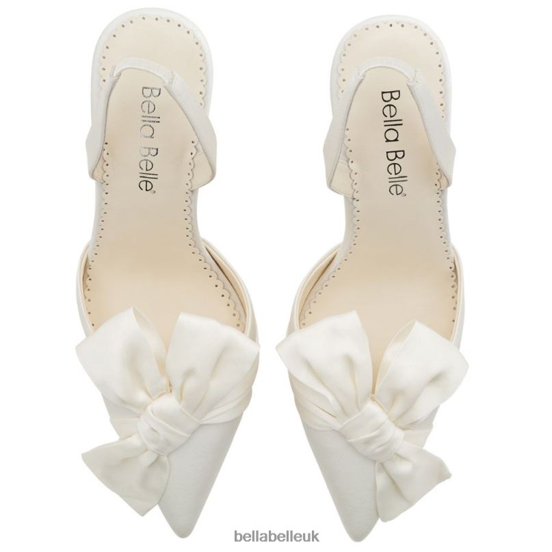 Bella Belle REESE Pointed Toe Wedding Slingback Heels with Bow 2680246