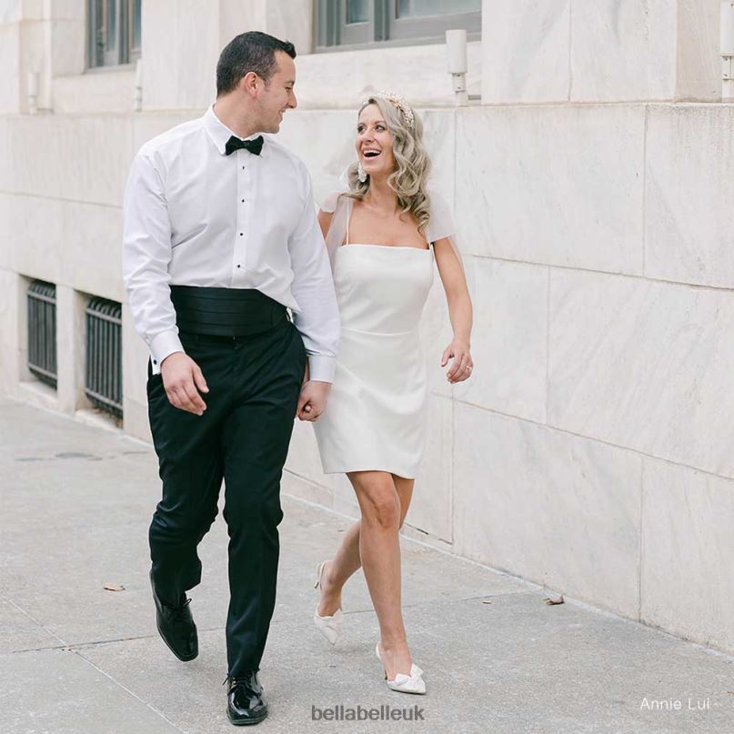 Bella Belle REESE Pointed Toe Wedding Slingback Heels with Bow 2680246