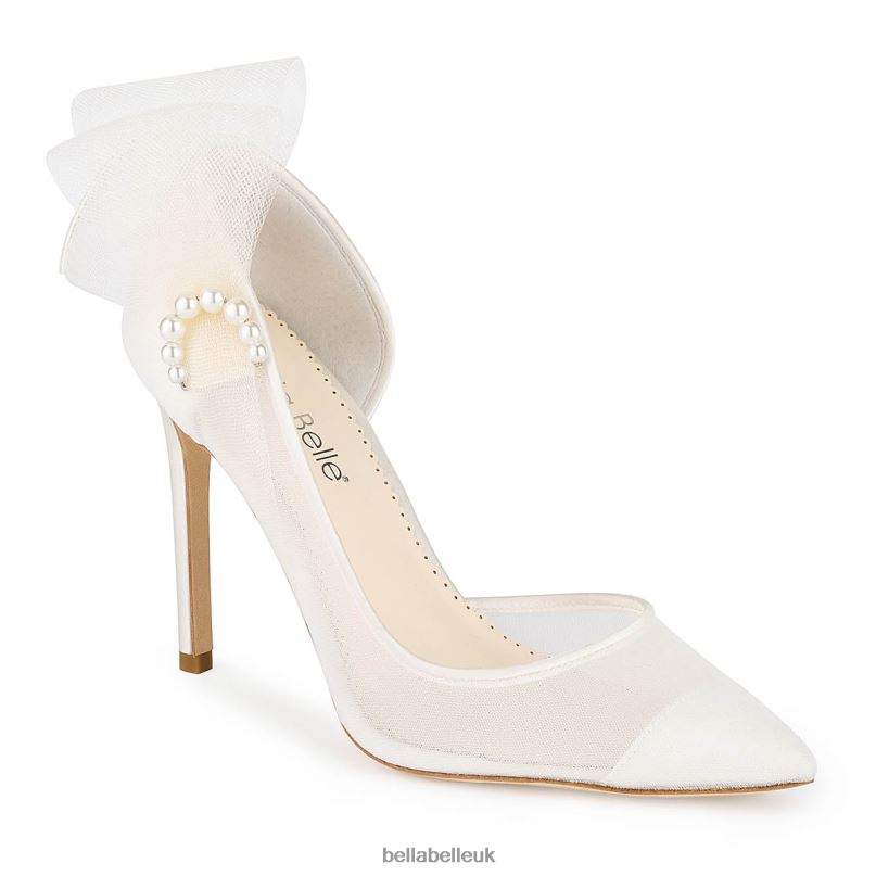 Bella Belle REMI Pearl Accent Tulle Bow Heels 26802107