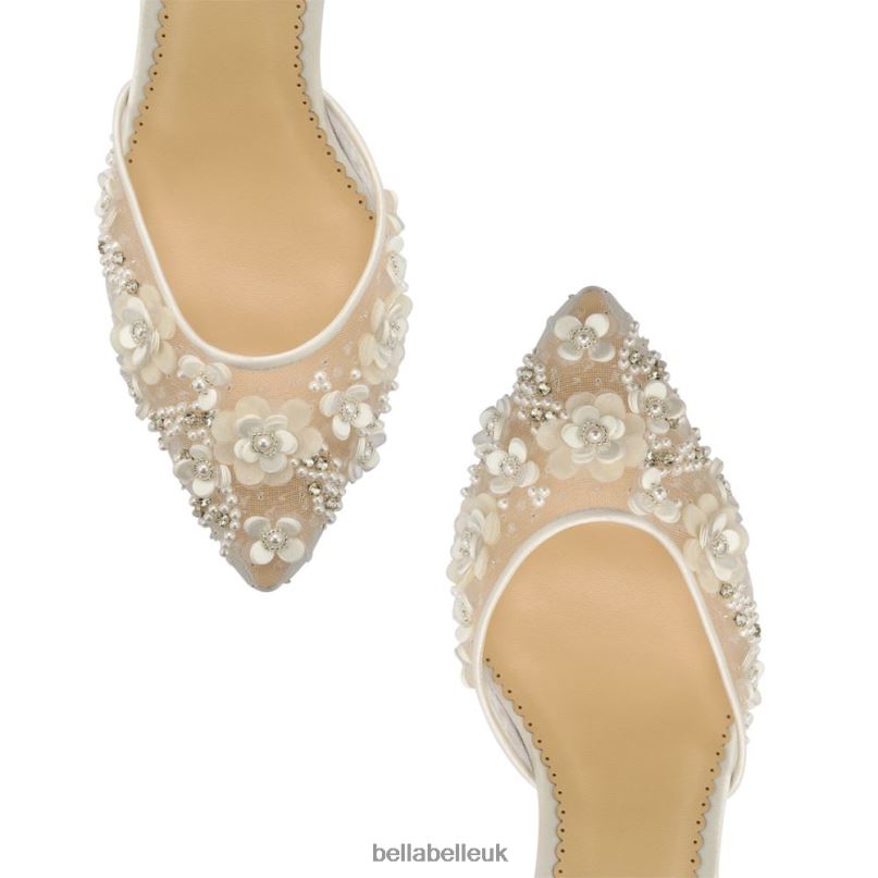Bella Belle ROSA IVORY 3D Pearl Flower Bridal Shoes 2680253
