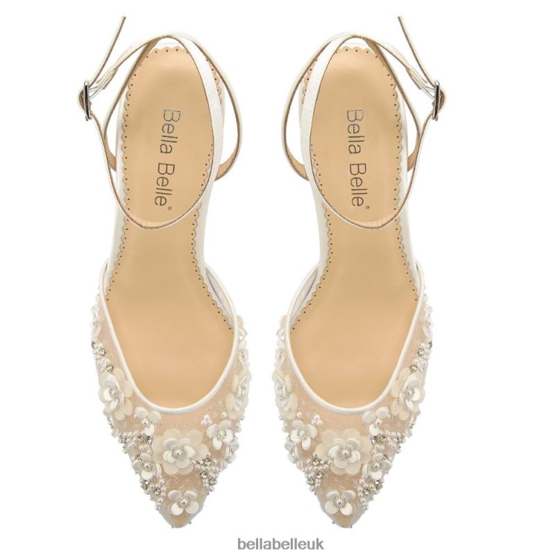 Bella Belle ROSA IVORY 3D Pearl Flower Bridal Shoes 2680253