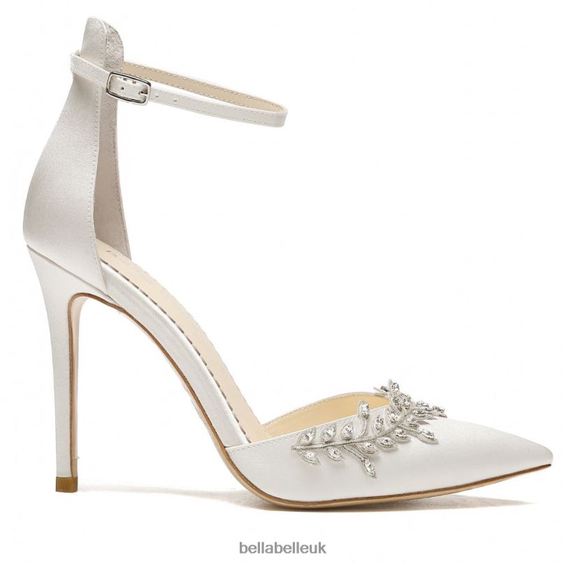 Bella Belle VICTORIA Ivory High Heel Silver Vine Rhinestone Wedding Shoes 2680278