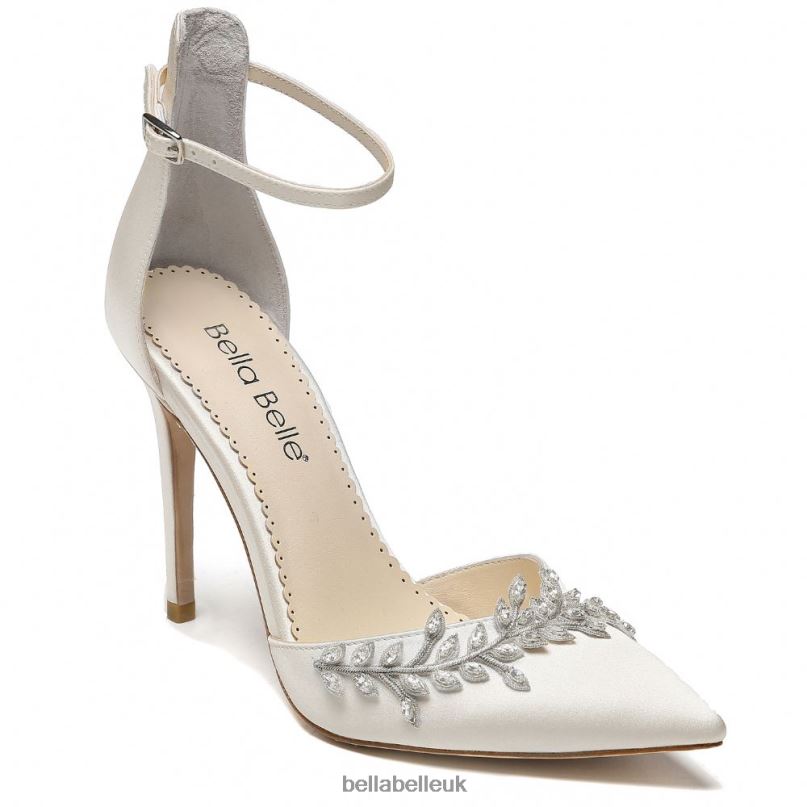 Bella Belle VICTORIA Ivory High Heel Silver Vine Rhinestone Wedding Shoes 2680278