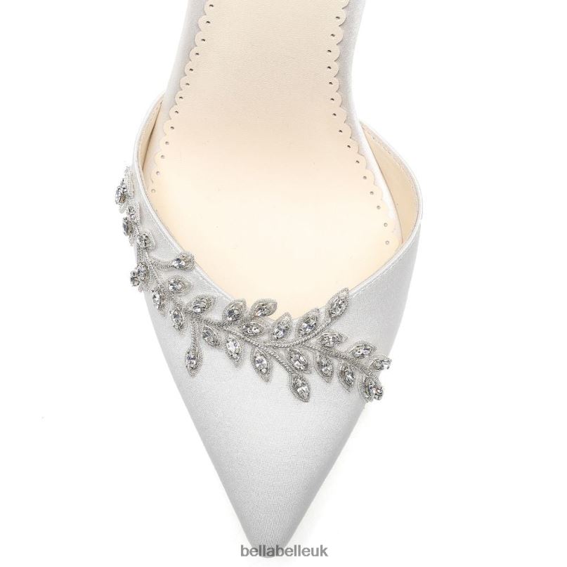 Bella Belle VICTORIA Ivory High Heel Silver Vine Rhinestone Wedding Shoes 2680278