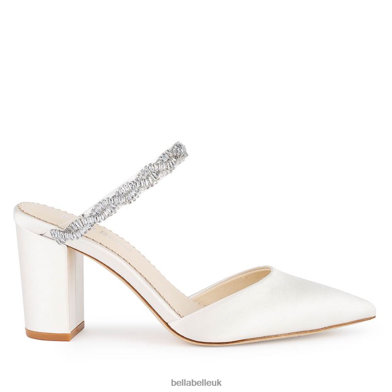 Bella Belle WESLYN Bridal Mules with Crystal Strap 2680279