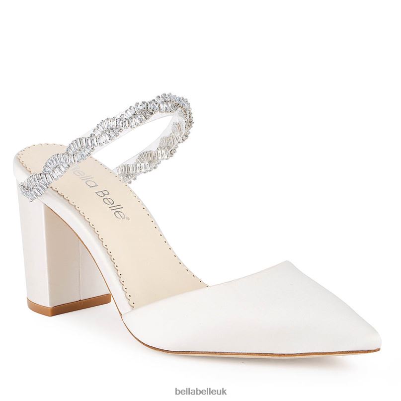 Bella Belle WESLYN Bridal Mules with Crystal Strap 2680279