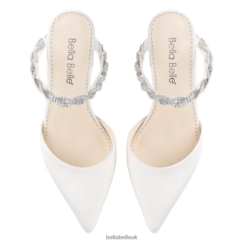 Bella Belle WESLYN Bridal Mules with Crystal Strap 2680279