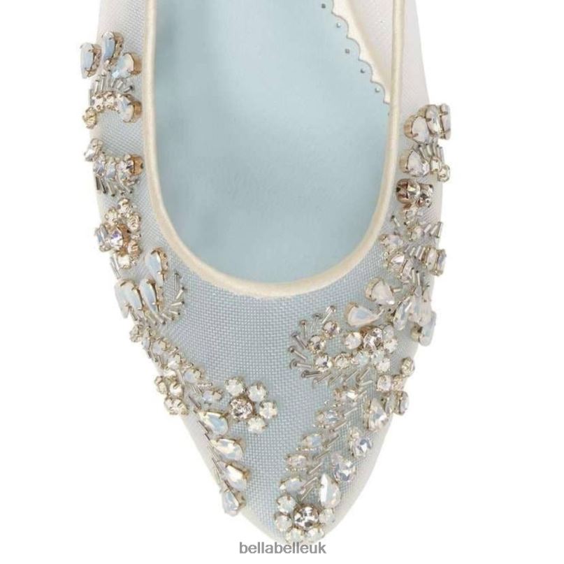 Bella Belle WILLOW Crystal Embellished Clear Flats 2680250