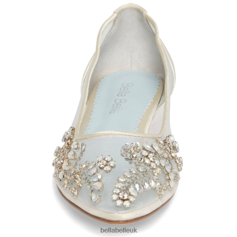 Bella Belle WILLOW Crystal Embellished Clear Flats 2680250