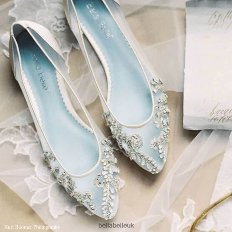 Bella Belle WILLOW Crystal Embellished Clear Flats 2680250
