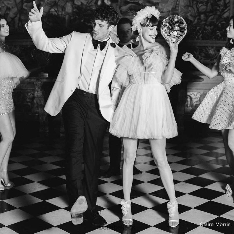 Bella Belle WISTERIA Chiffon Flower Drape Ankle Strap Open Toe Bridal Heels 2680298