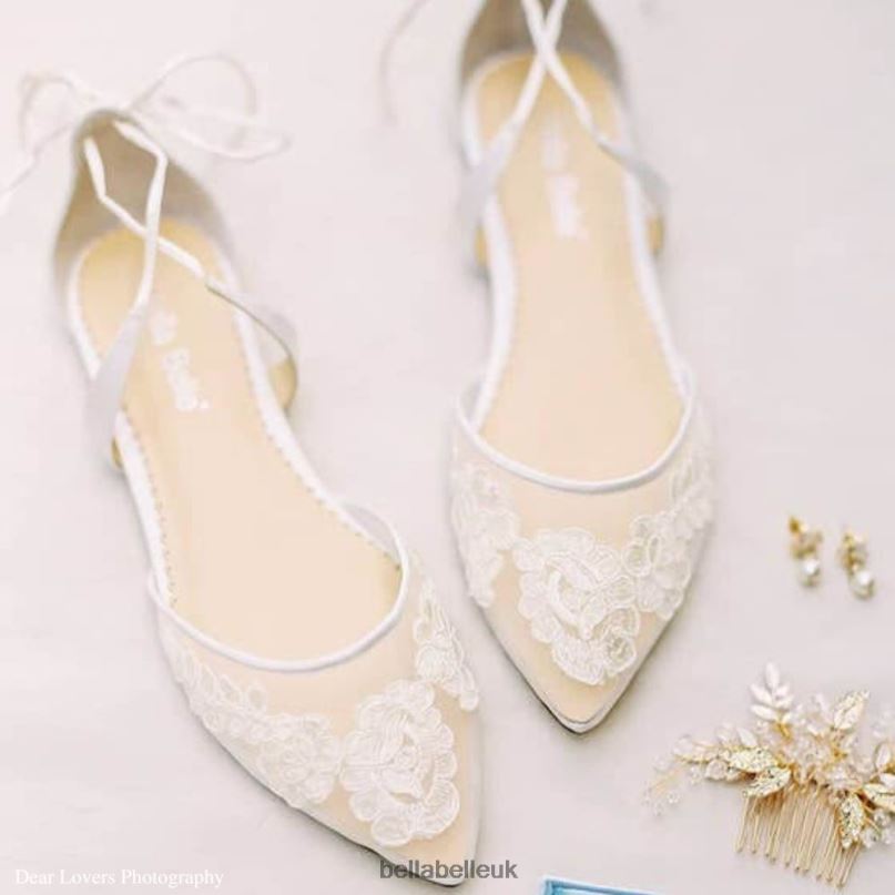 Bella Belle ALICIA Lace Wedding Ballet Flats 268027
