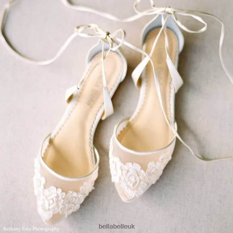 Bella Belle ALICIA Lace Wedding Ballet Flats 268027