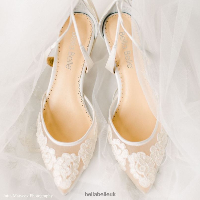 Bella Belle ANITA IVORY Ivory Lace High Heels 268022